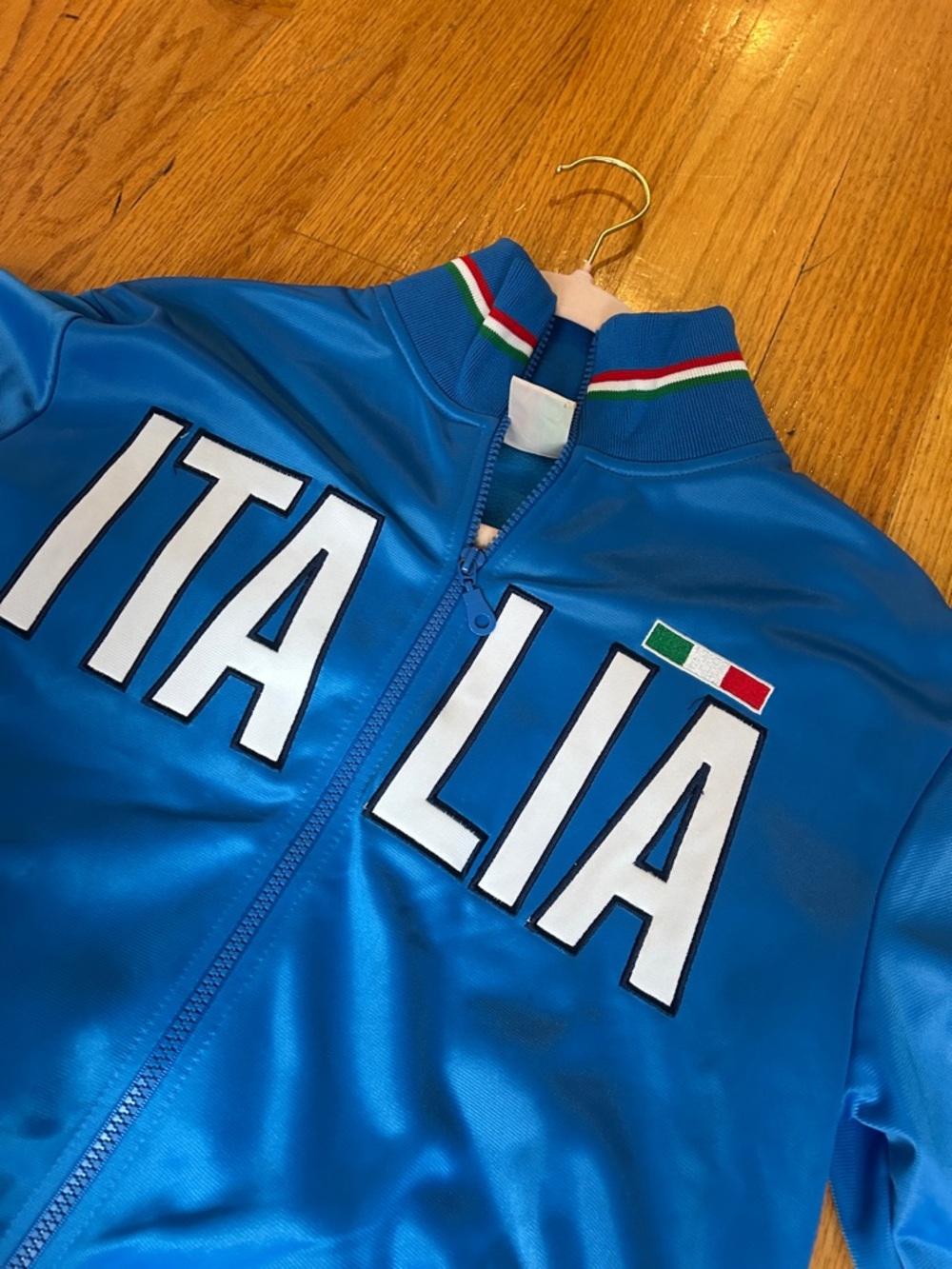 Unisex Retro Italia Track Jacket w/ trim Detail and printing in front & back - Picture 2 of 8